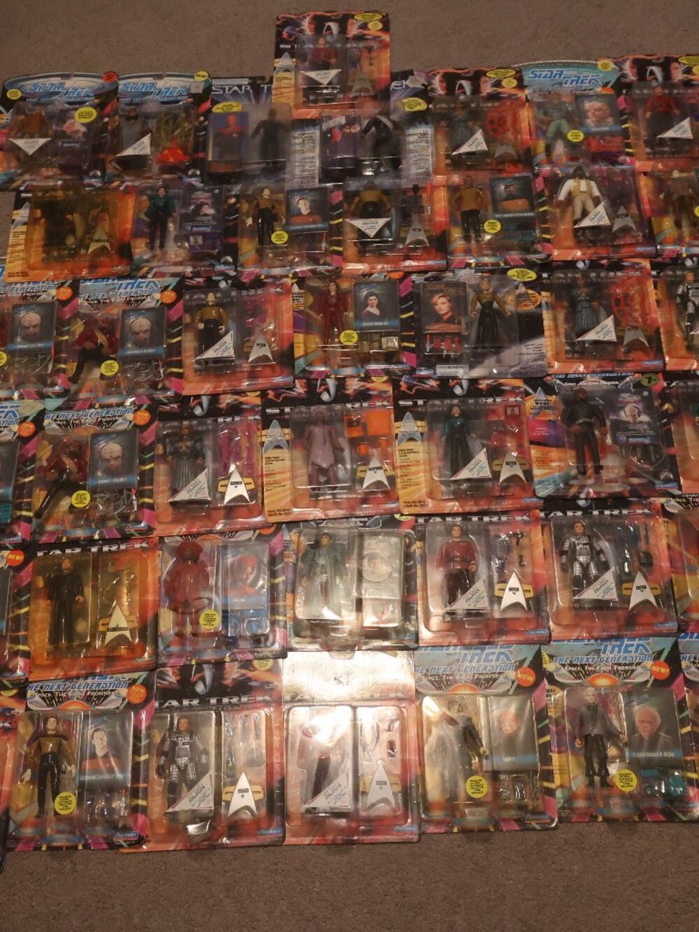 STAR TREK Playmates Lot of 41 NIB/MOC TNG Generations Holodeck 7th Season - A
